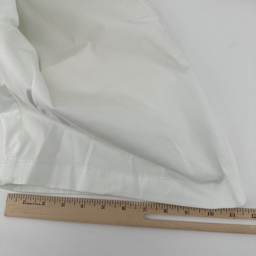 J.Crew Portside Chino Shorts Men 35 White Solid Stretch 9" Inseam Oarsman New - Picture 10 of 10